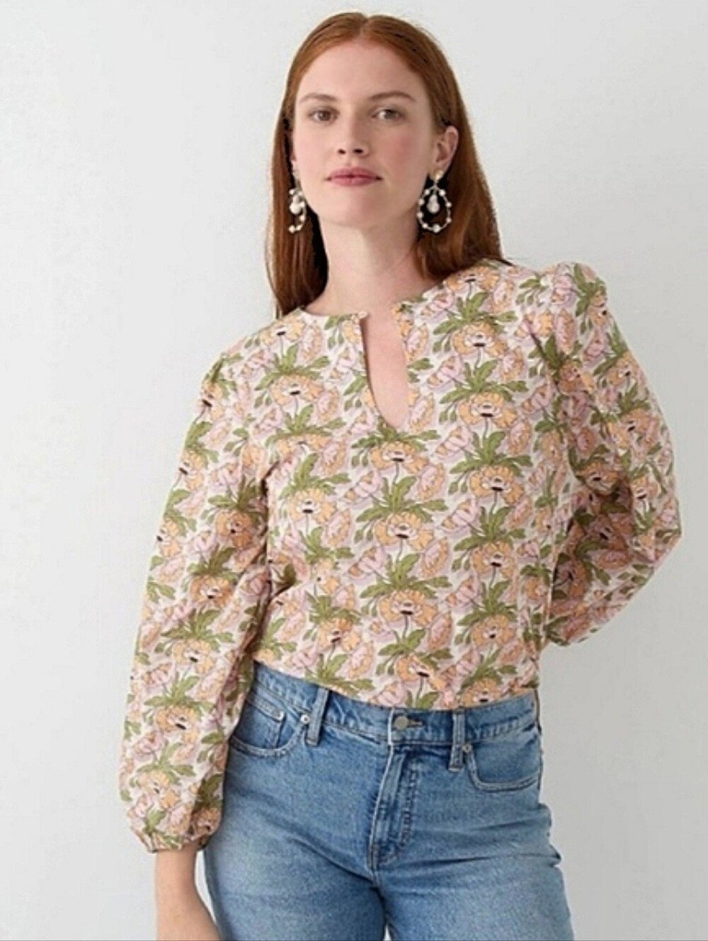 J. Crew Butterfield Poppy Liberty Print Shirt Long Sleeve Blouse Women's XL